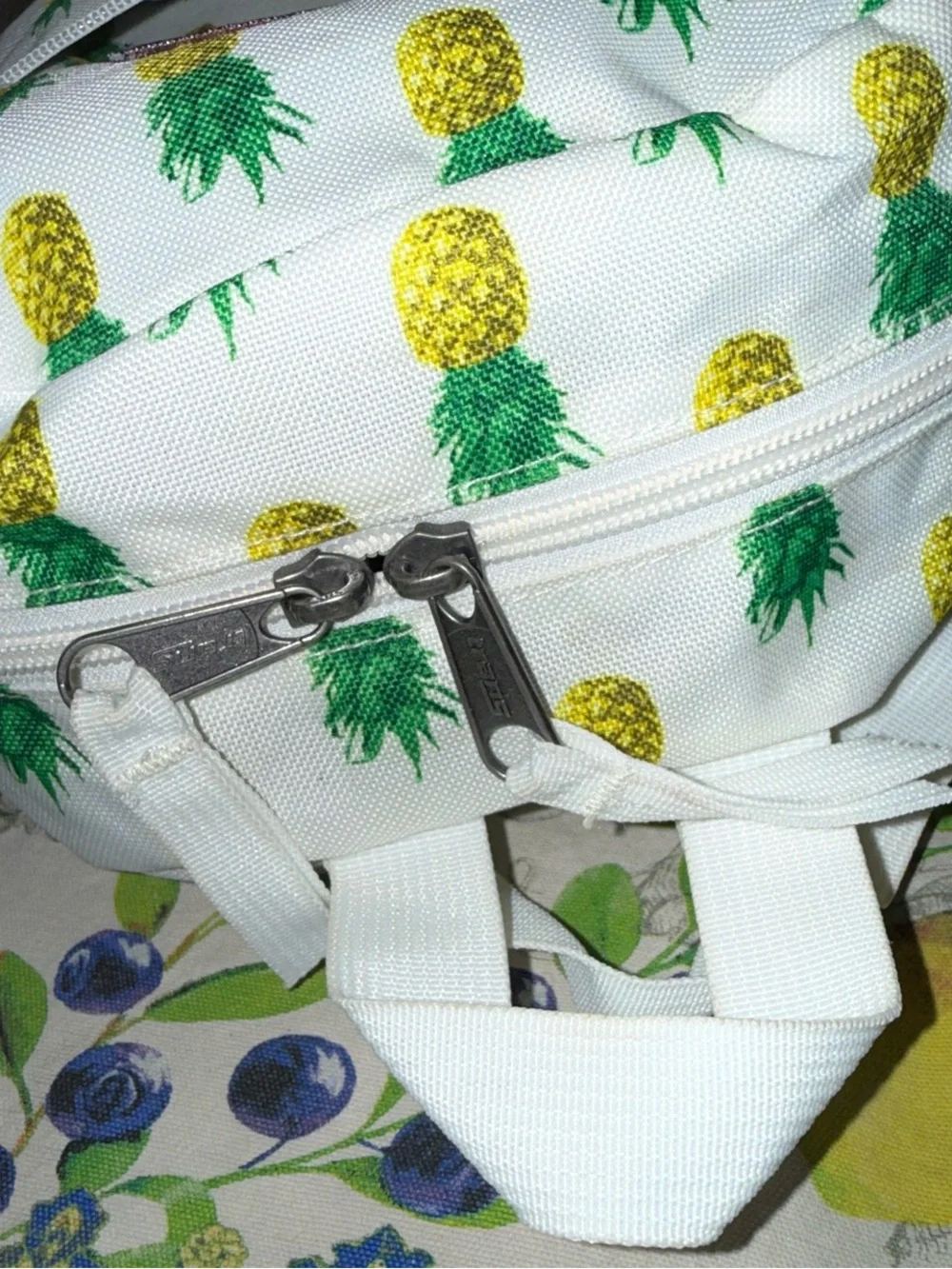 Jansport White Pineapple Print Backpack -Medium